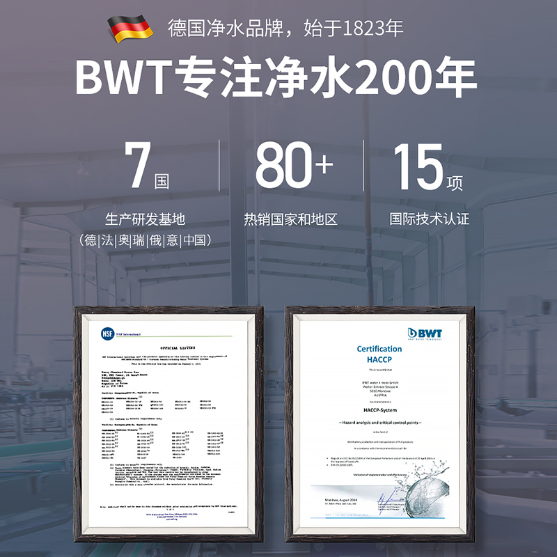 BWT名仕RO反渗透家用直饮水纯水机台面式即热式免安装 - 图1