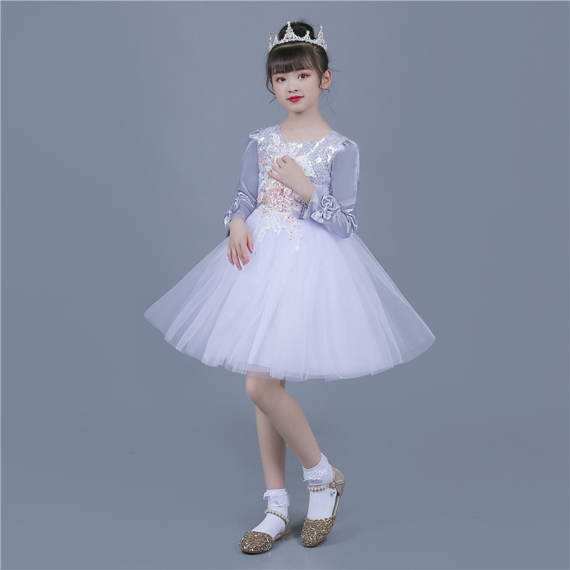 国庆节儿童合唱服装演出服男女童礼服小学生表演朗诵纱裙大合唱团 - 图2