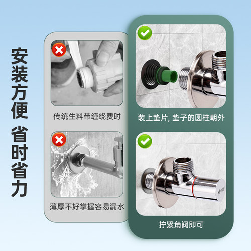 伟星免生料带垫片PPR内牙密封环三角阀水龙头密封配件止水垫圈4分 - 图2