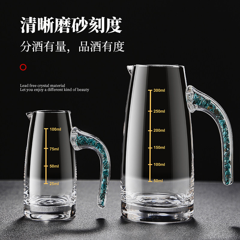 新款白酒分酒器醒酒器小酒壶子弹杯金山杯玻璃红酒醒酒器饭店用,淘宝优惠券,粉丝福利购,淘宝优惠卷
