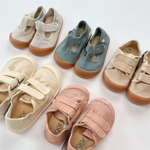 25新款现货西班牙Igor儿童帆布鞋双贴薄底超软包头轻便男女夏季 - 图1