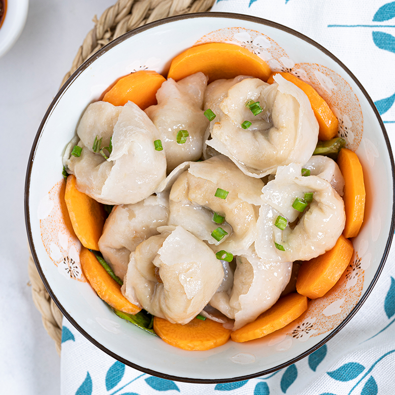 潮汕鱼饺500g 潮州汕头特产火锅食材 纯手工制作达濠鱼皮饺子鱼册 - 图2