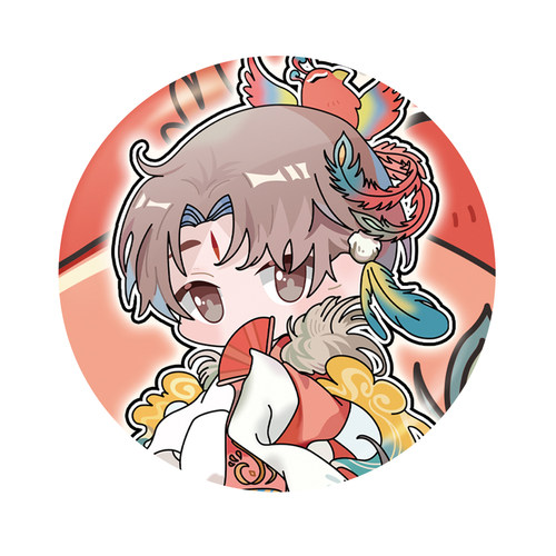 盗墓笔记镭射吧唧徽章吴邪张起灵黑瞎子解雨臣挂件谷子动漫周边 - 图3