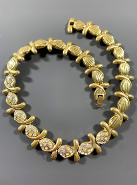 厚重质感百搭小鱼中古项链