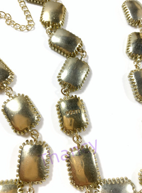 MONET打标方块宝石项链手链套装