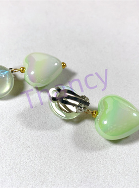 夜光爱心项链耳环手链套装