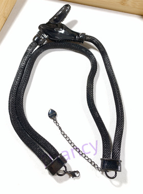 BJ打标夸张黑色蛇项链