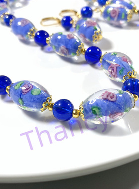 LULUS打标雕花琉璃桶珠套装