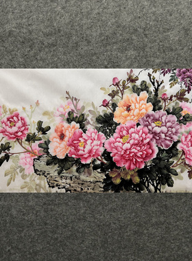 酒店精品装饰国画花鸟画客厅纯手绘四尺牡丹花开富贵MA5042601-18