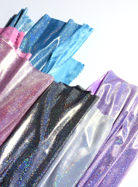 少女心亮闪闪 ins幻彩镭射布 星星亮片网纱直播背景布 摆拍照道具