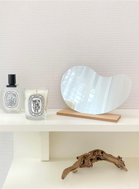 ins风异形网红同款镜子 拍照背景化妆镜台式宿舍桌面少女心小镜子