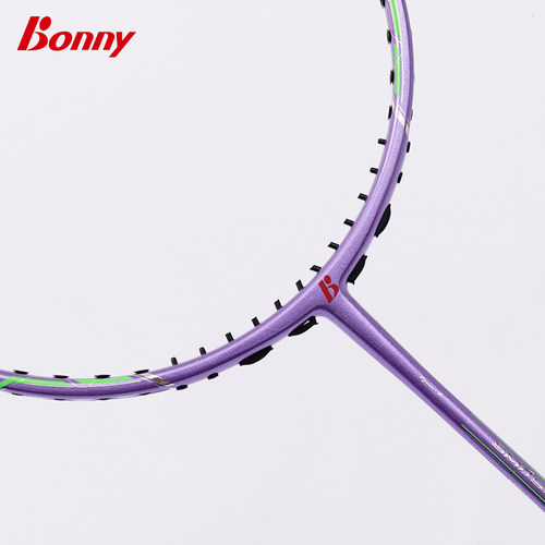 Bonny波力扣杀系列碳纤维进攻型羽拍耐用超轻单拍全碳素羽毛球拍 - 图3