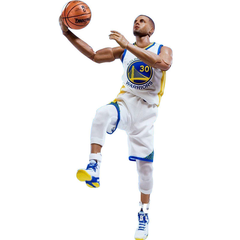NBA球星手办斯蒂芬库里可动人偶勇士队1/9兵人玩具_虎窝淘