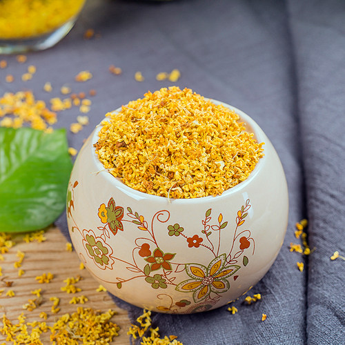 桂花茶 500g 广西桂林浓香金桂花干 特级食用新鲜干桂花 花草茶叶 - 图0