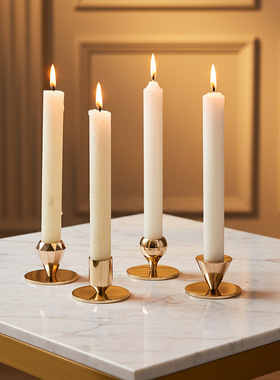 长枝杆状直径22mm金属蜡烛台摆件