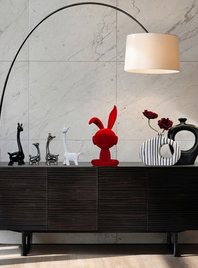 电视柜背景装饰摆件套装设计师款