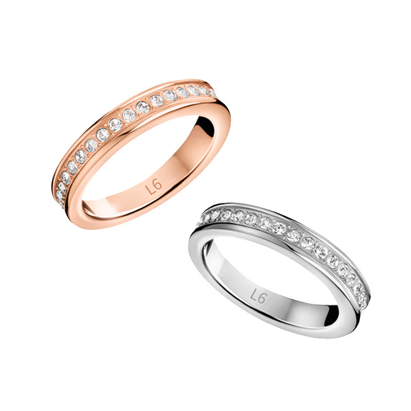 ck情侣对戒专柜代购官网正品简素圈 晶翼居戒指/指环