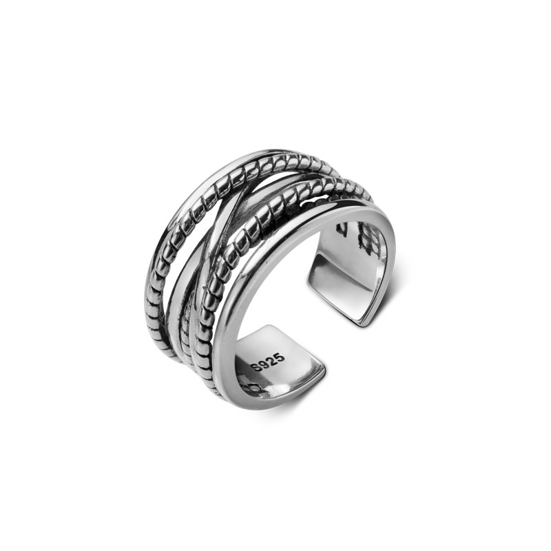 爱洛奇s925银男女士复古情侣戒指 爱洛奇饰品戒指/指环