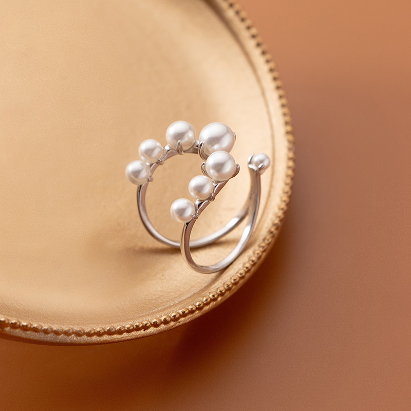 爱洛奇s925银女日韩版甜美开口戒指 爱洛奇饰品戒指/指环