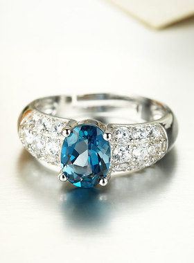 小肥珠宝天然宝石戒指女托帕石