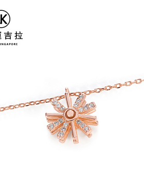 幸运吉拉LUCKY KILA旋转镶钻雪花项链不掉色高级感百搭闺蜜锁骨链