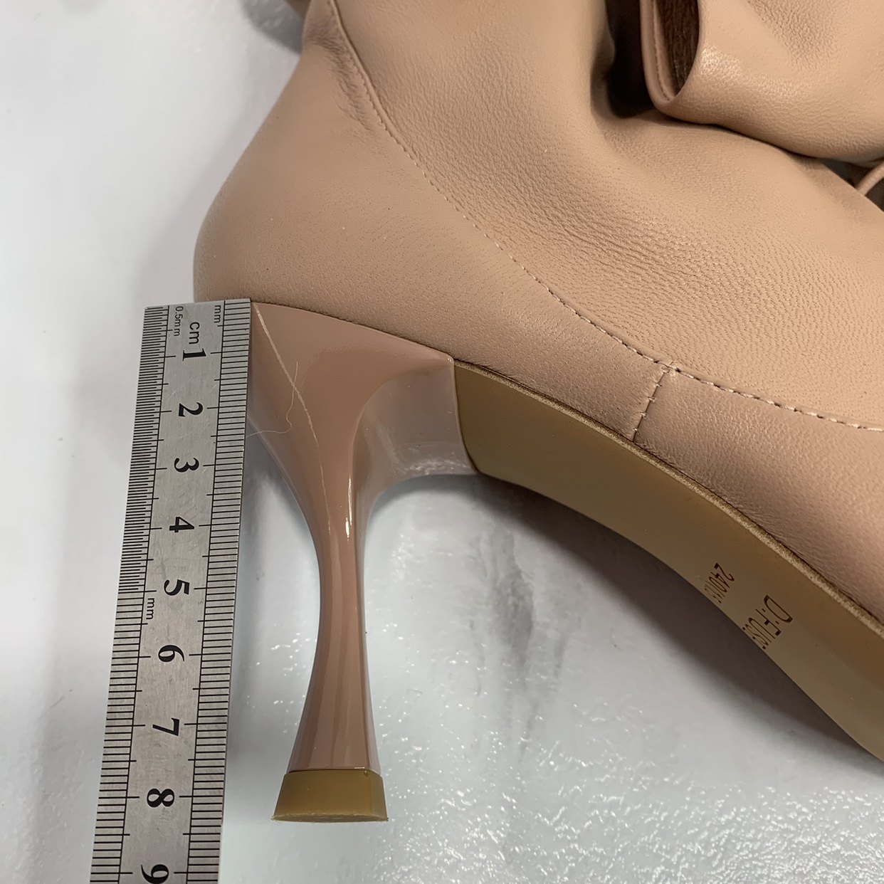 D:FUSE/迪芙斯品牌断码撤柜真皮高跟尖头时尚蝴蝶结短靴细跟裸靴 - 图2