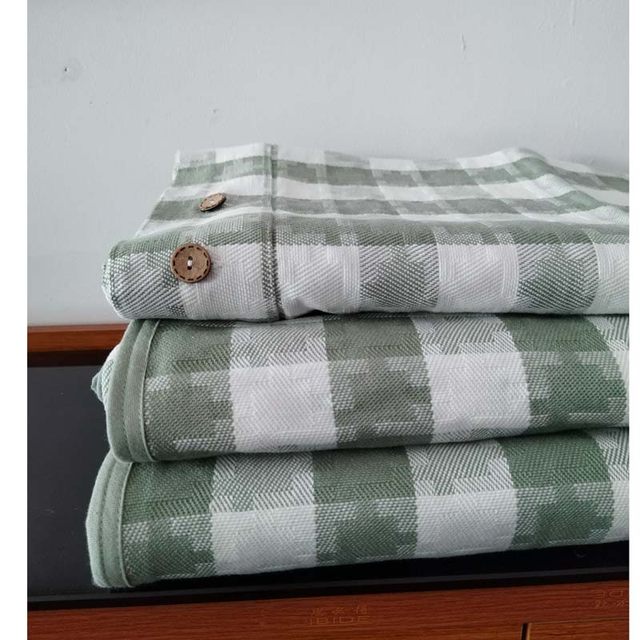 All-cotton folding old coarse cloth mat three-piece set thick summer
