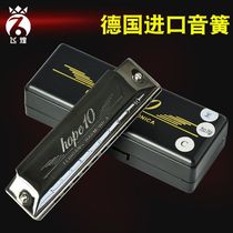 German flying Huang 10 Kong Blues harmonica F103 Adult beginner ten Kong harmonica C A B D E F G#12调