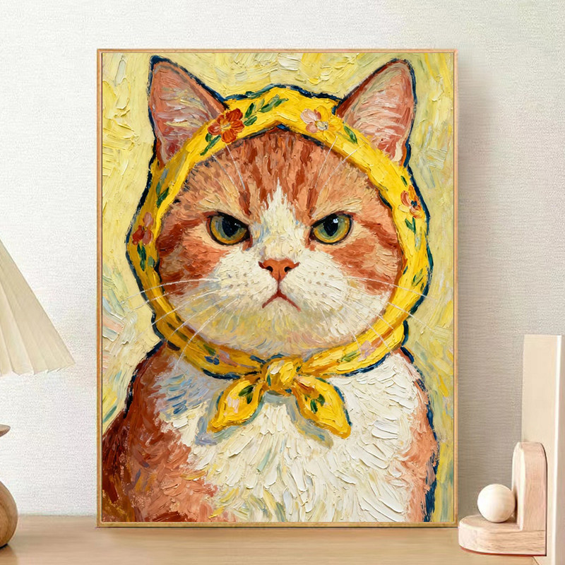 宝藏湾 数字油画diy梵星喵主唯美治愈填色多色填充数字画独家画,淘宝优惠券,粉丝福利购,淘宝优惠卷