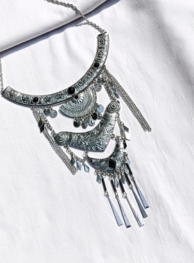 青岛外贸流行饰品欧美原单正品个性小众复古民族风夸张精品项链