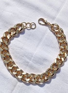 青岛外贸流行饰品欧美原单正品个性抽象锁链重工小众精品手链