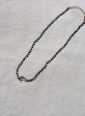 青岛外贸流行饰品欧美原单个性小众设计热卖珍珠米珠卡脖精品项链