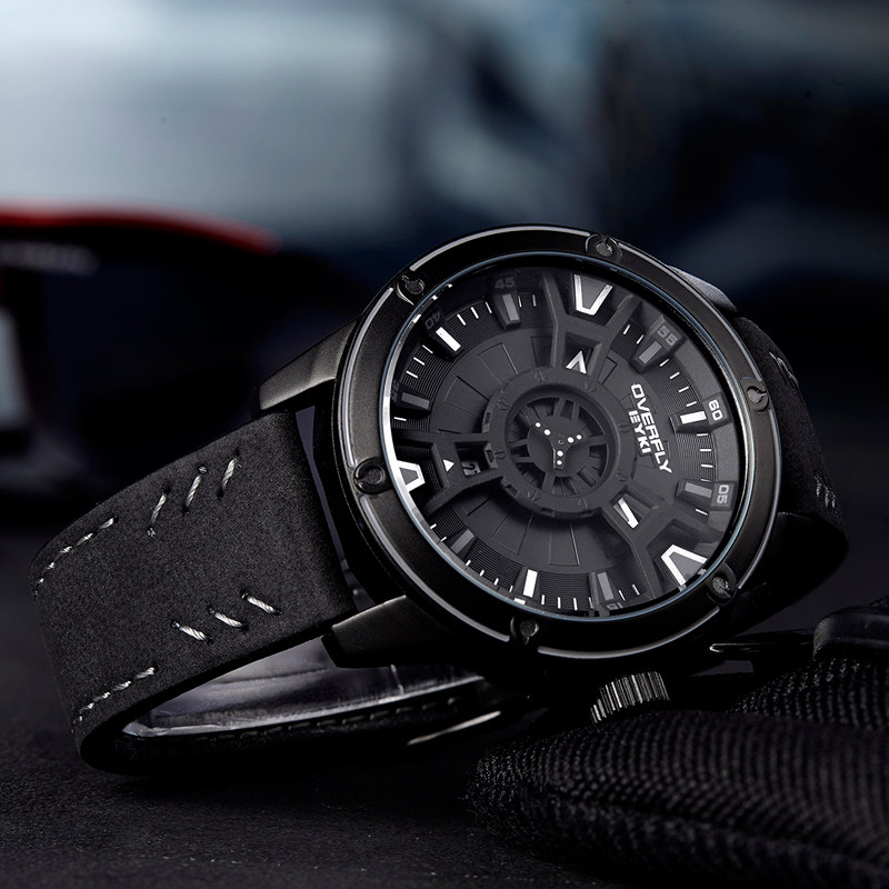 正品艾奇男士学生皮带户外石英表 流行手表店国产腕表