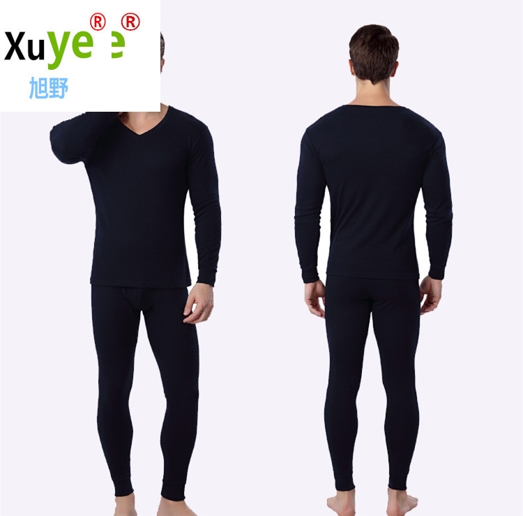 men cotton thin thermal winter warm man sexy underwear set - 图3