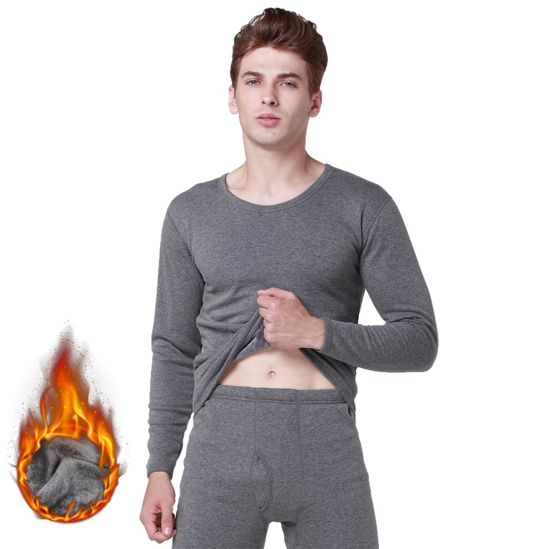 winter thick warm thermal underwear long johns underwear set - 图1