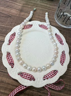 天然淡水珍珠项链女小众高级感锁骨链轻奢气质颈链