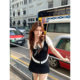 Your Fish Keston Diary Korean fat mm college style ຊຸດກະໂປງແຂນສັ້ນຂອງອັງກິດ ແລະ summer