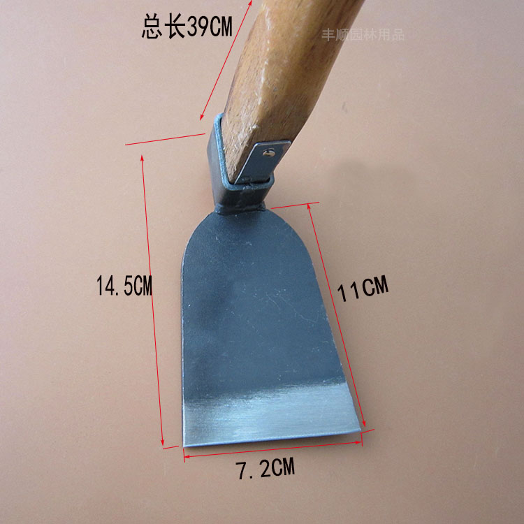 九佐吉新款木柄4号锄头全钢短柄菜工具园艺花园开垦宽锄防脱农具-图0