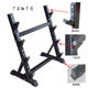 Barbell home sub-rack with curved placement rod, small storage room display, commercial fixed dumbbell storage, straight fitness equipment