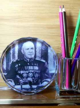 朱可夫摆设纪念品人偶二战苏联元帅周边模型装饰品水晶摆件笔筒
