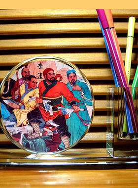 李逵摆件纪念品礼物收藏品模型水浒传礼品装饰工艺品水晶笔筒摆设