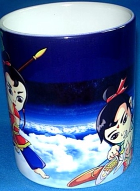 哪吒水杯西游记封神演义摆件茶杯纪念品摆设三太子礼物陶瓷茶杯