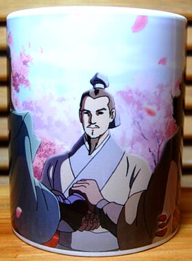 桃园三结义水杯收藏品刘备茶杯关羽张飞纪念品摆设三国摆件杯子