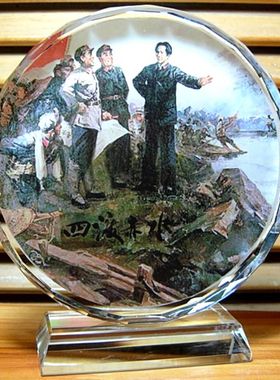 四渡赤水纪念品礼物摆设长征工艺品礼品红军收藏品模型水晶摆件