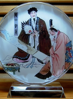 诸葛亮刘备礼物水晶模型工艺品