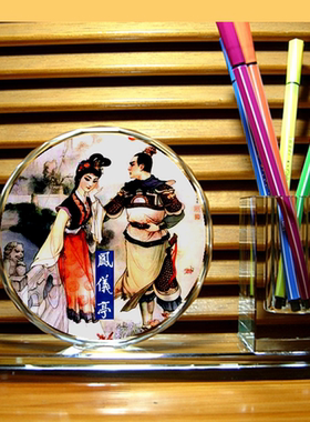 貂蝉工艺品摆设纪念品礼物收藏品模型四大美人礼品水晶摆件笔筒