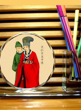 宋仁宗摆设纪念品赵祯礼物装饰品工艺品北宋礼品宋朝水晶摆件笔筒