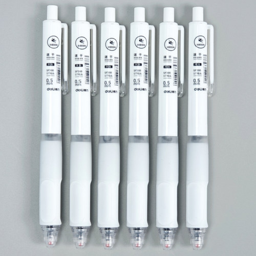 得力SF300六边形战士中性笔静音st头按动直液式速干走珠笔刷题笔 - 图1