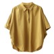 Foreign trade French single women's clothing clearance brand Japanese cotton shirt solid color casual versatile trendy short-sleeved top summer
