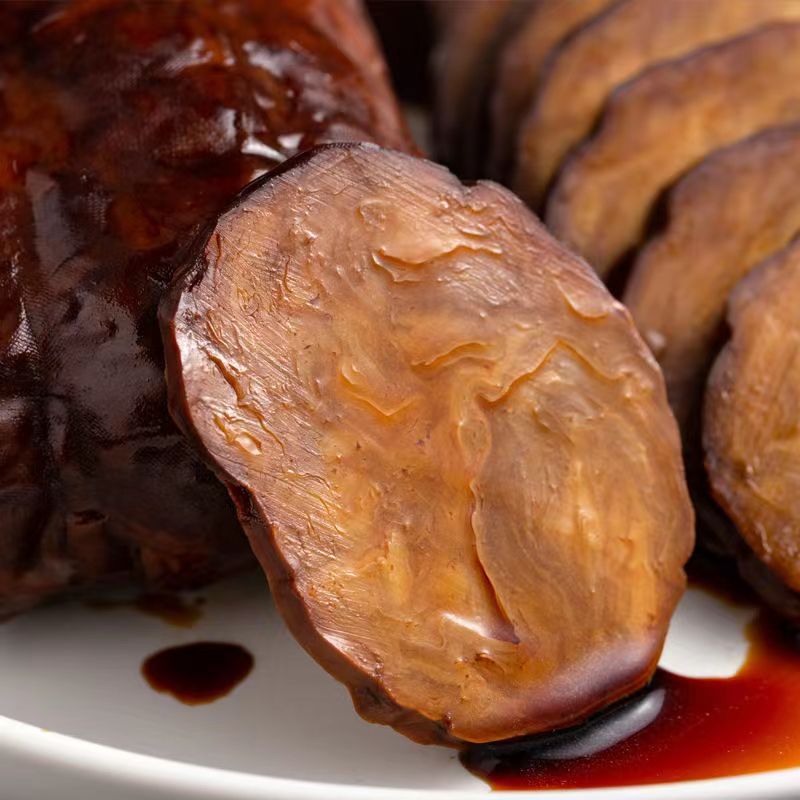 玉蝉酱素牛肉干纯素驿站杭州特产火腿仿荤即食常温豆制无鸡蛋牛奶 - 图2